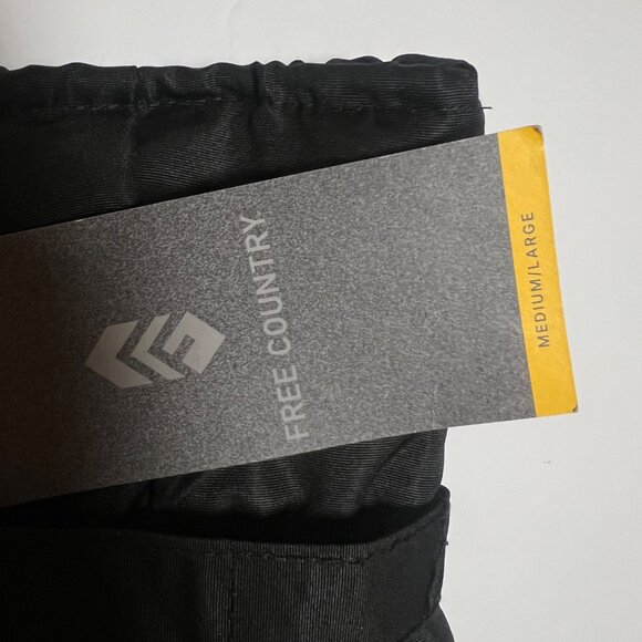 Free Country Mens SZ M/L Brown & Black Gloves With Zipper Pocket & Adjustable St - Picture 2 of 4